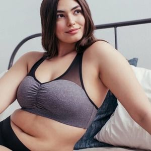 True & Co True Weekend Racerback Bra L